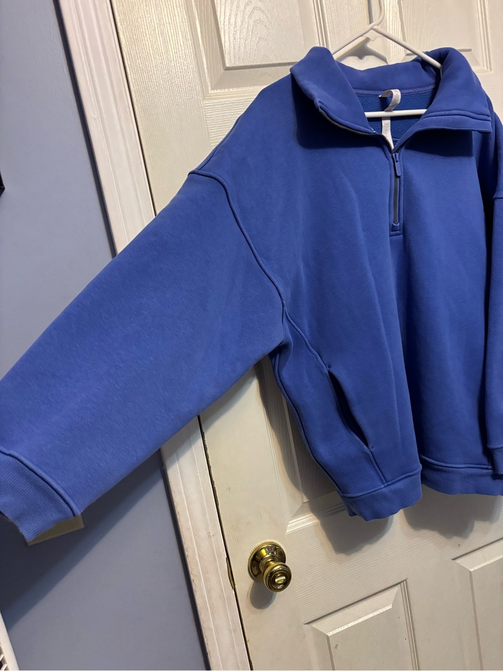 Women’s Lululemon Thick Fleece Half-Zip in Wild Indigo - M/L - Picture 2 of 5